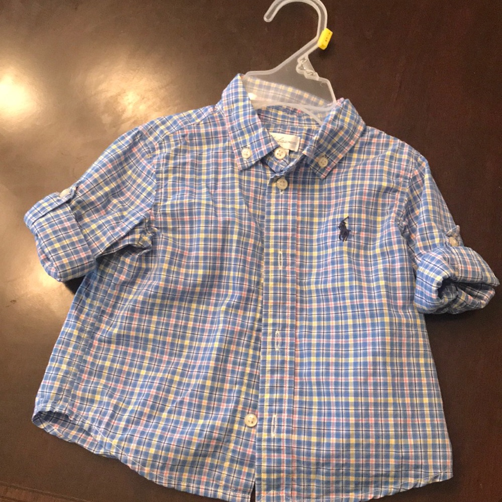 Plaid button down baby Ralph Lauren shirt